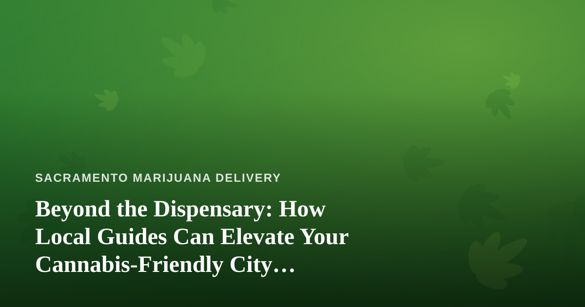 Beyond the Dispensary: How Local Guides Can Elevate Your Cannabis-Friendly City Adventures