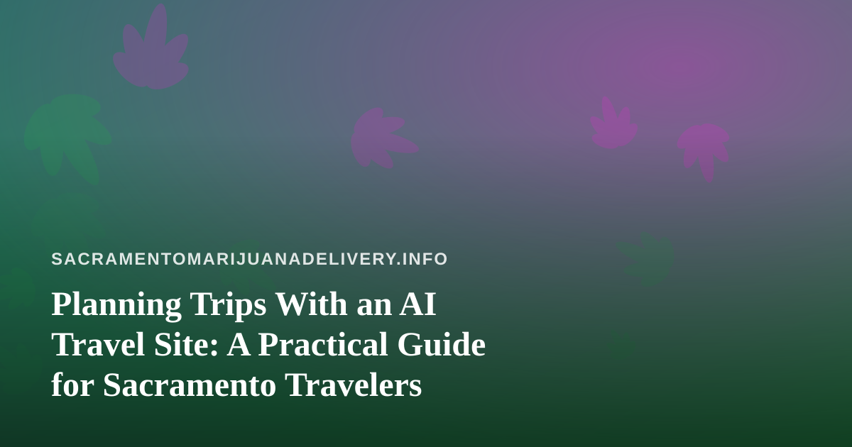 Planning Trips With an AI Travel Site: A Practical Guide for Sacramento Travelers
